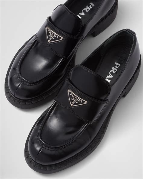 prada leather loafers women.